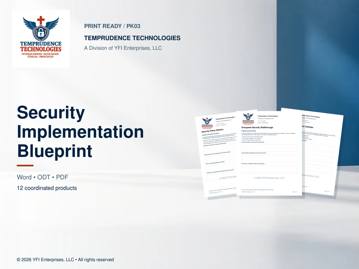 Security Implementation Blueprint — print edition